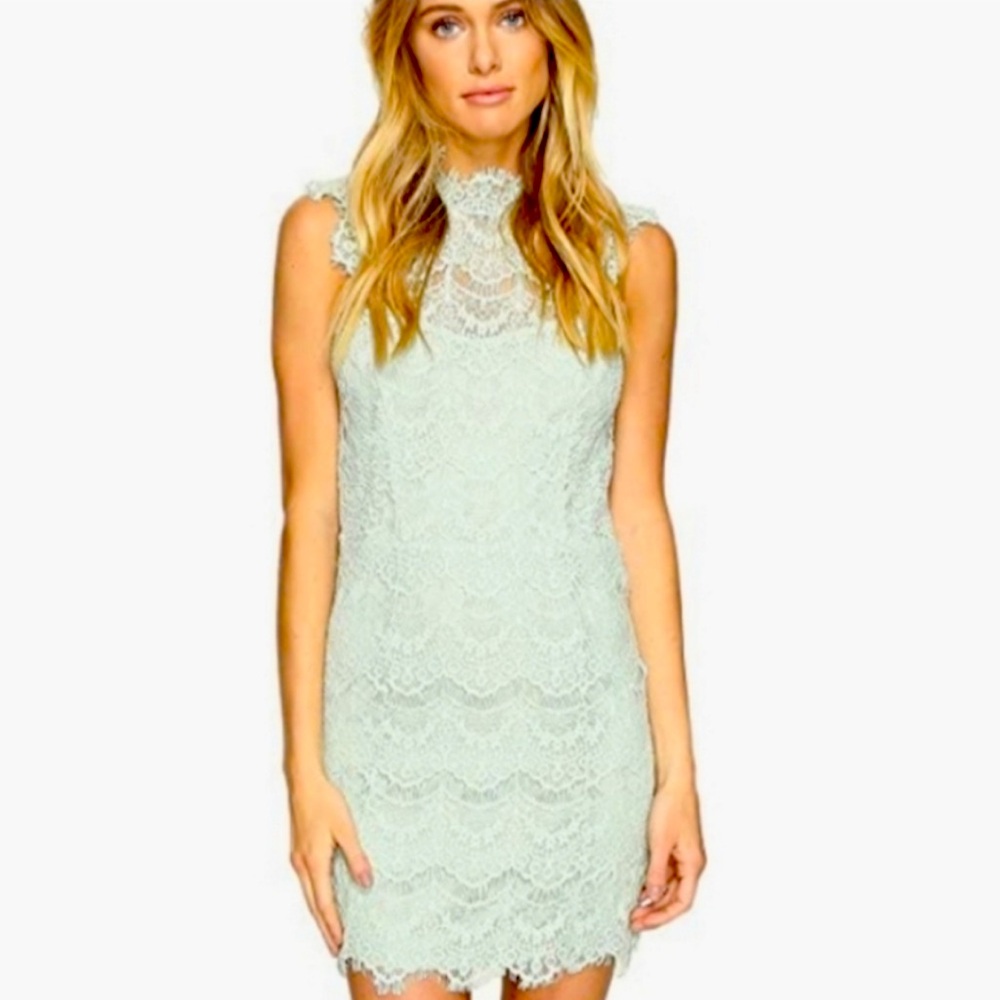 Free People Intimately Lace Dress | Size Small | Color Mint Green